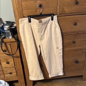 Beige Cropped Pants